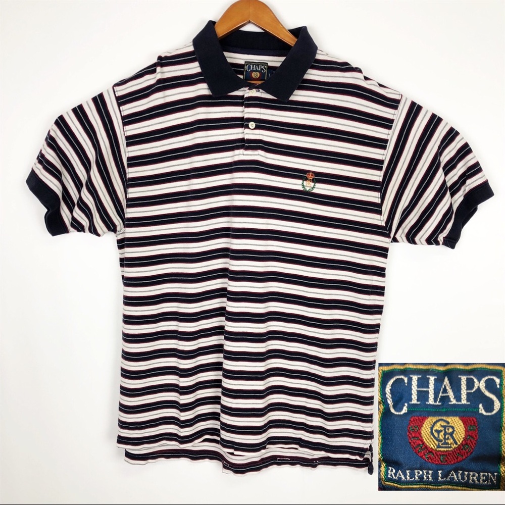 Mens Red White Blue Stripped Short sleeve Polo